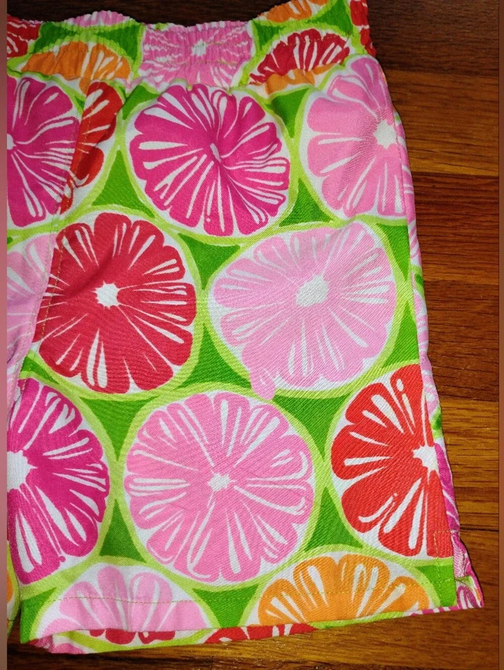 Lilly Pulitzer Boys White Label Juice Stand Swim Bottoms Trunks Size XS (2T/4T)